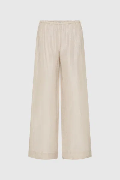 St Agni Woven Check Relaxed Pants In Soft Ash