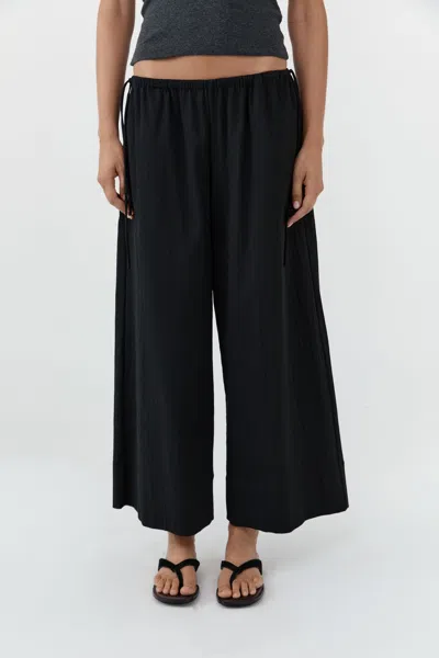 St Agni Cropped Drawstring Pants In Black