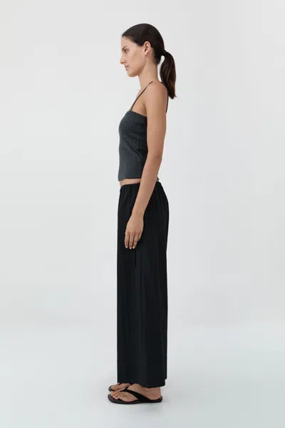 St Agni Cropped Drawstring Pants In Black