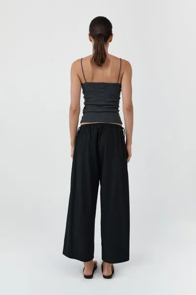St Agni Cropped Drawstring Pants In Black
