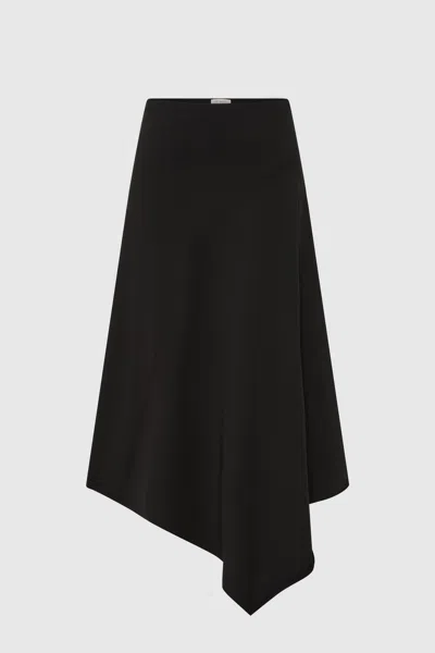 St Agni Asymm Drape Skirt In Black