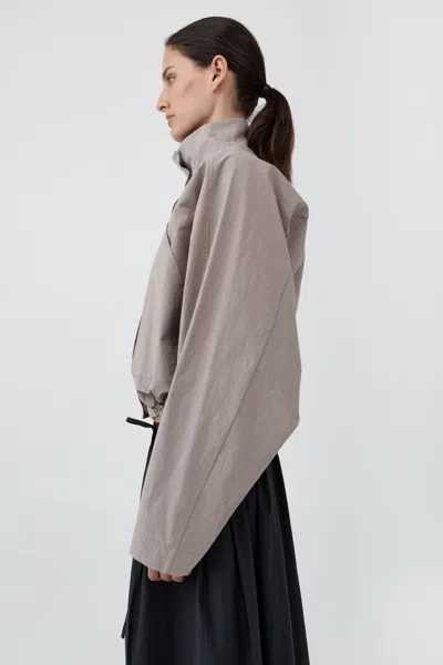 St Agni Technical Cotton Carpenter Jacket In Grey Stone