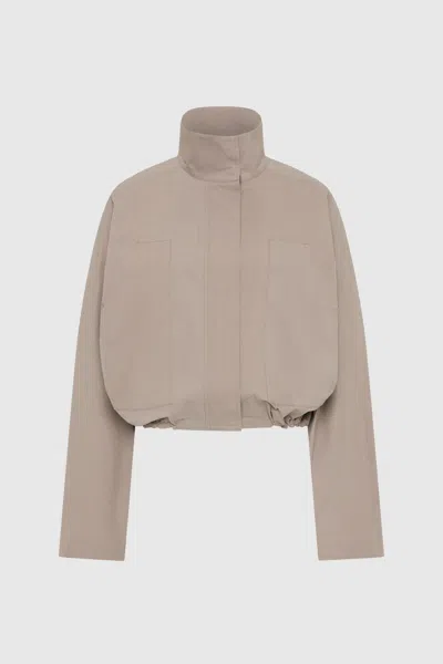 St Agni Technical Cotton Carpenter Jacket In Grey Stone