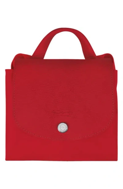 Longchamp Le Pliage Recycled Canvas Backpack In Tomato
