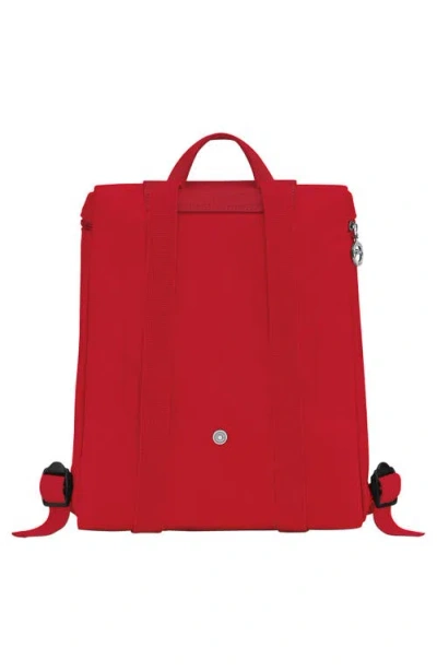 Longchamp Le Pliage Recycled Canvas Backpack In Tomato