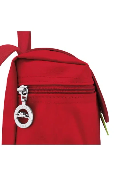 Longchamp Le Pliage Recycled Canvas Backpack In Tomato