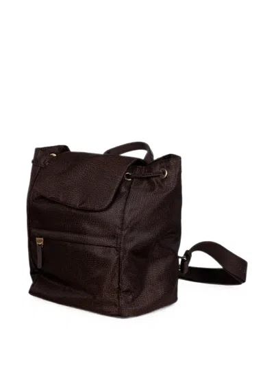 Borbonese Op-print Foldover Backpack In Brown