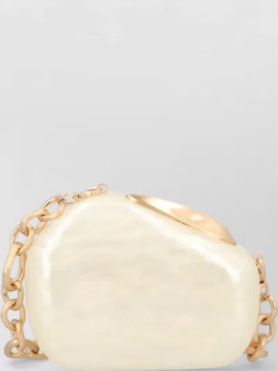 Cult Gaia Shell Clutch Bag With Chain Strap In Pattern