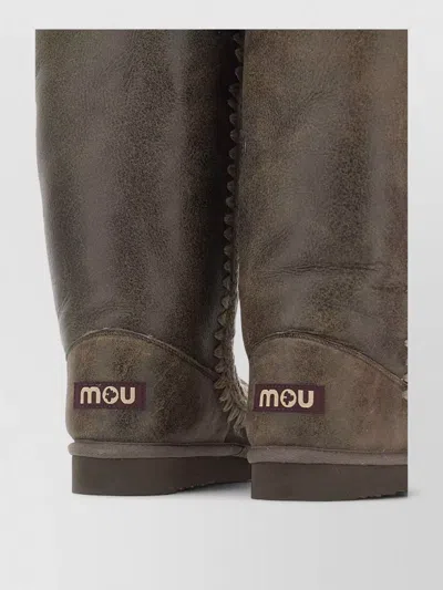 Mou Wool Knee-high Boots In Gray