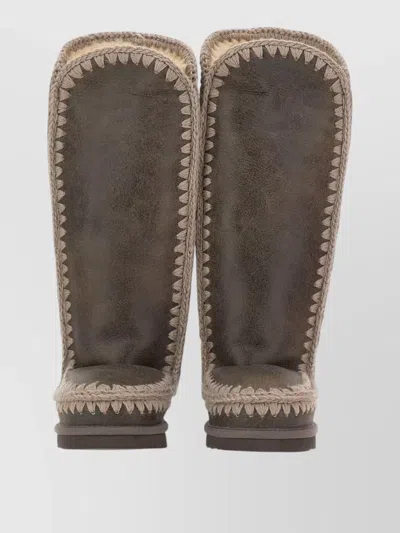 Mou Wool Knee-high Boots In Gray