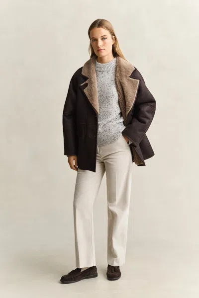 Gant Wool Blend Nepps Sweater In White