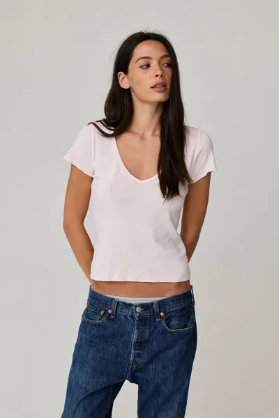 Asher Vicki V-neck Tee In White