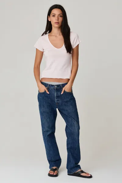 Asher Vicki V-neck Tee In White