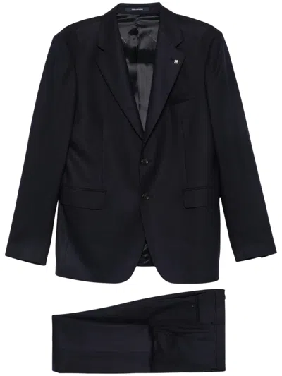 Tagliatore Single-breasted Buttoned Suit In Blue