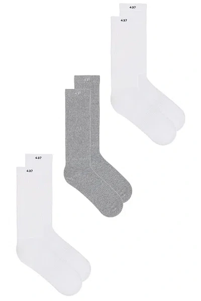 437 3 Pack Scrunch Sock In White