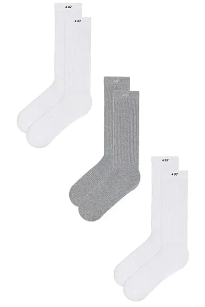 437 3 Pack Scrunch Sock In White