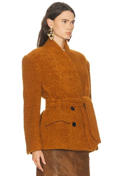 Isabel Marant Syndra Wool Jacket In Brown