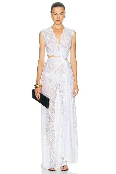 Sid Neigum Lace Triple Loop Knit Dress In White