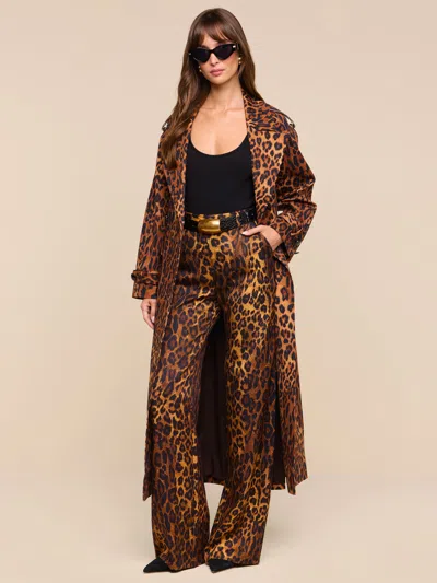 L'agence Brinley Oversized Trench Coat In Brown