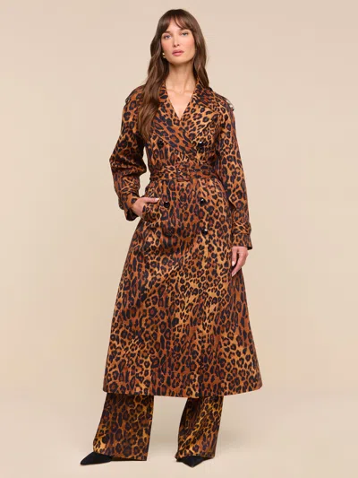 L'agence Brinley Oversized Trench Coat In Brown