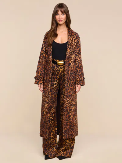 L'agence Brinley Oversized Trench Coat In Brown