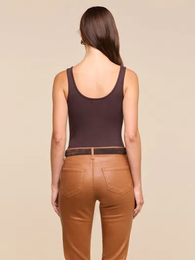 L'agence Nica Scoopneck Bodysuit In Dark Java