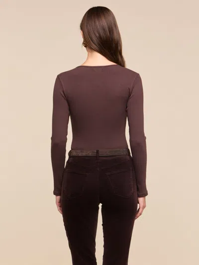 L'agence Elara Scoopneck Bodysuit In Dark Java