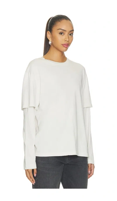 Agolde Lois Tee In Bone
