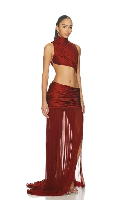 Amor Mia Jelena Gown In Ruby Red