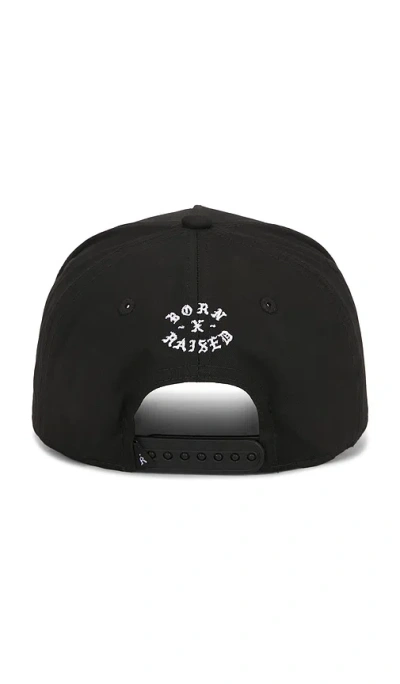 Born X Raised Paranoia Crest Snapback In Black