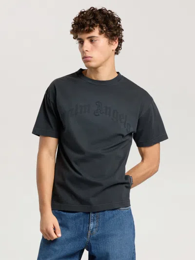 Palm Angels Patch Pa Regular Tee In Black - Black