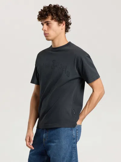 Palm Angels Patch Pa Regular Tee In Black - Black