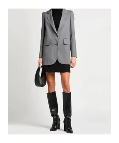 Max Mara Single-breasted Suit Jacket In Gray