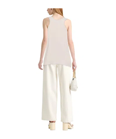 Max Mara Solid Sleeveless Top In Neutral
