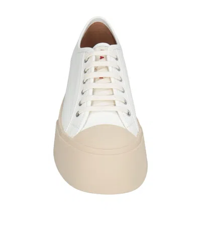 Marni Solid Color Low-top Leather Shoes In Multi
