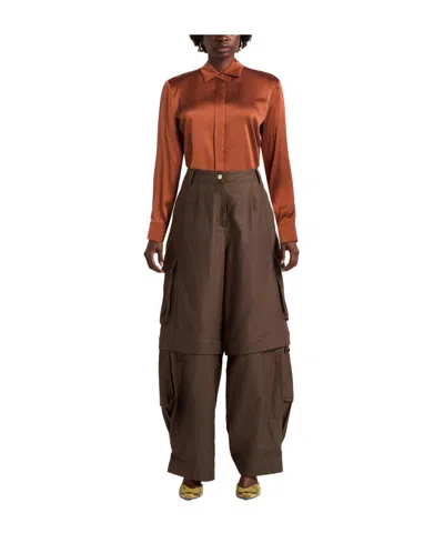 Max Mara Solid Shirt In Orange