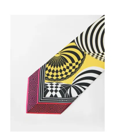 Versace Printed Silk Twill Tie In Multi