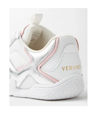 Versace Mesh Lace-up Sneakers In Multi