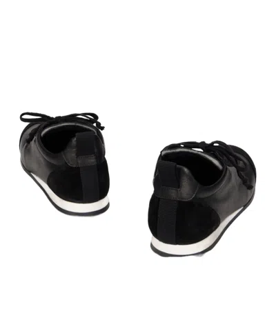 Uma Wang Suede-panelled Lace-up Sneakers In Black