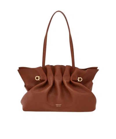 Ferragamo Soft-bag (m) In Brown