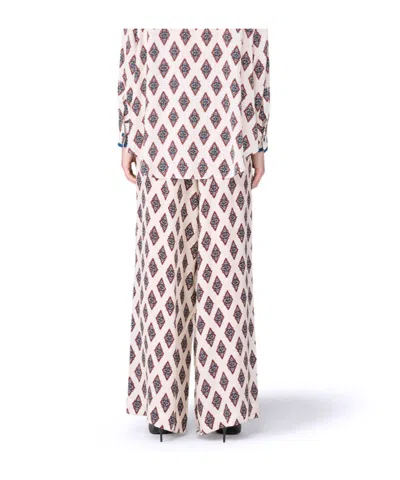 F.r.s For Restless Sleepers Asteria Geometric-pattern Trousers In Blue