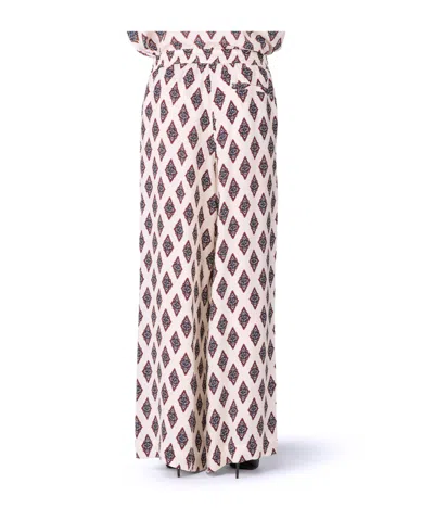 F.r.s For Restless Sleepers Asteria Geometric-pattern Trousers In Blue