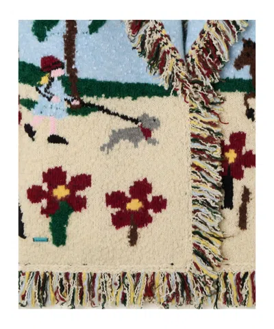 Alanui Intarsia Wool-blend Cardigan In Multi