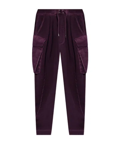 Dsquared2 Drawstring Casual Pants In Burgundy