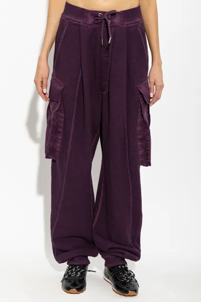 Dsquared2 Drawstring Casual Pants In Burgundy