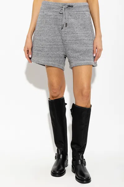 Dsquared2 Drawstring Marl-effect Shorts In Gray