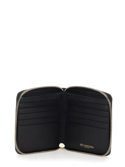 Dragon Diffusion Woven Zip-around Wallet In Black