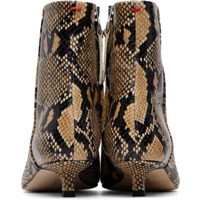 Aeyde Sofie Snakeskin-effect Leather Ankle Boots In Multi