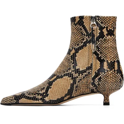 Aeyde Sofie Snakeskin-effect Leather Ankle Boots In Multi