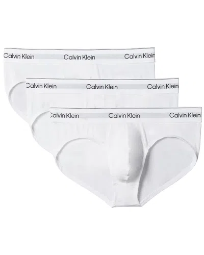 Calvin Klein 3-pack Cotton Blend Briefs In White